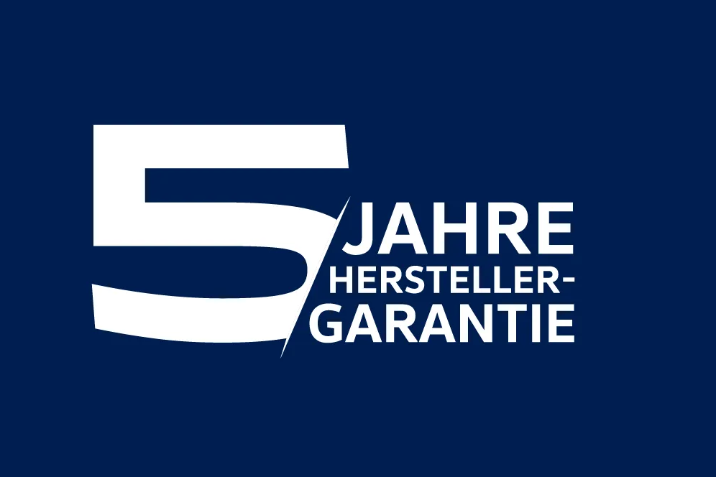5 Jahre Herstellergarantie