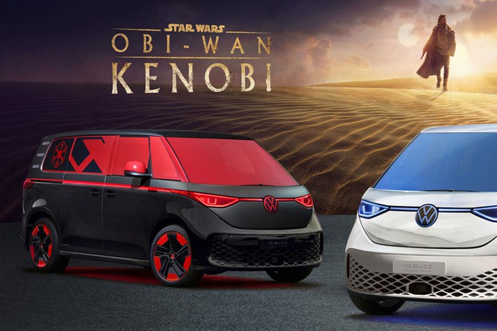 Volkswagen zeigt zwei von „Obi-Wan Kenobi“ inspirierte ID. Buzz bei der „Star Wars Celebration“